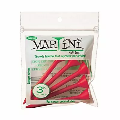 Martini Golf Tees 3-1/4  Durable Plastic Tees (5 Pack) Flame • $8.99
