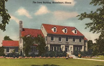 Postcard IL Mooseheart Illinois Iowa Building Linen Vintage PC F2517 • $4