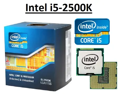Intel Core I5-2500K SR008 ''Sandy Bridge'' 4 Core LGA1155 Clock 3.3-3.7GHz CPU • £65.98