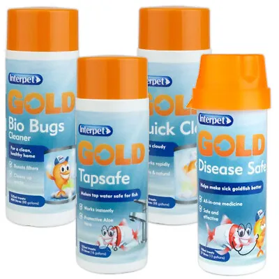 Interpet Gold Treatments Tap Fish Disease Safe Healthy Aquarium Fish Tank • £6.30