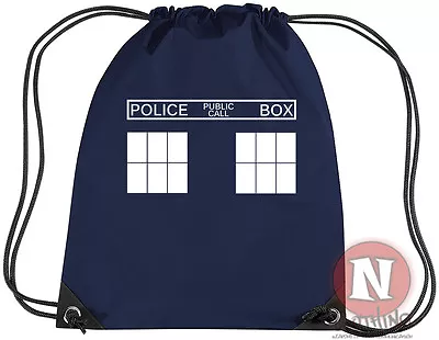 Tardis Kit Bag Drawstring Gym PE School - Dr Timelord Gallifrey Who Whovian • £6.49