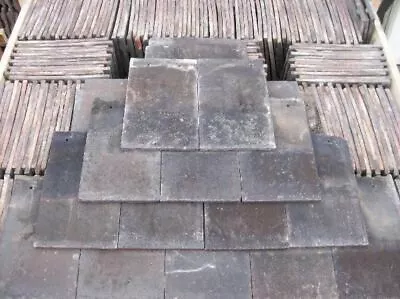 Reclaimed Plain Clay Roof Tiles Acme Dark / Tudor Machine Made (per 1000) • £480