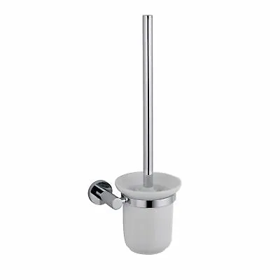 Modern Round Brass Toilet Brush And Holder • £16.99