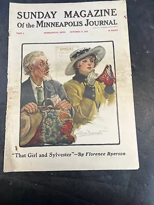 1915 Sunday Magazine Minneapolis Journal Woman Putting On Make Up • $19.95