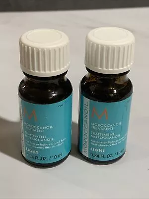 2X Moroccan Oil Light Morrocanoil Hair Treatment 0.34oz Travel Size AUTHENTIC • $19.80