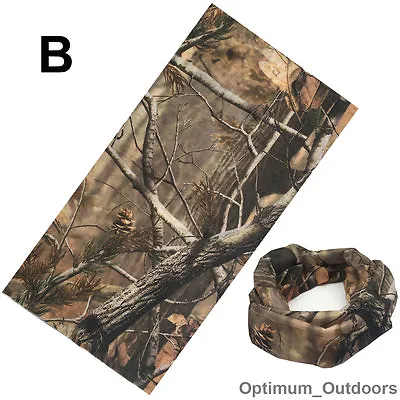 Realtree Real Tree Leaf Camouflage Camo Snood Scarf Face Mask Head Cover Hat UK • £5.95