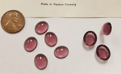 $2.24 • Buy 12 PIECES VINTAGE WEST GERMAN GLASS AMETHYST 12x10mm. SMOOTH OVAL CABOCHONS 4451