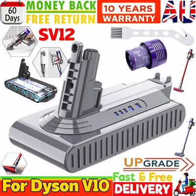 For Dyson Cyclone V10 Battery V10 Absolute SV12 Animal 969352-02 + Filter Brush • $9.99