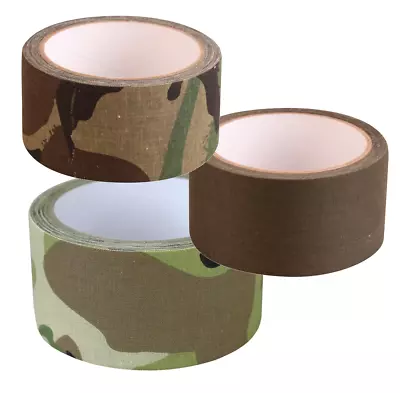 Camo Fabric Adhesive Tape 2  Wide Sticky Hunting Birding Hide Covering • £5.63