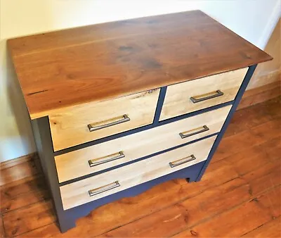 *SALE* Contemporary Oak And Black Walnut Chest Of Drawers  • £225