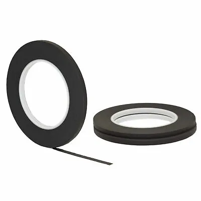 3 Pack 1/4  .25 Inch X 60yd (6mm X 55m) Thin STIKK Black Painters Masking Tape • $9.47