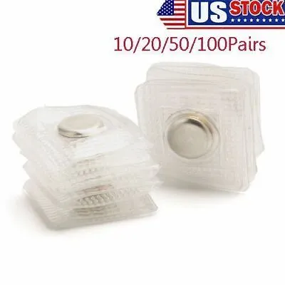 10-100 Pairs Invisible Magnetic Hidden Sew Snap Magnet Fastener Handbag Clothing • $6.29