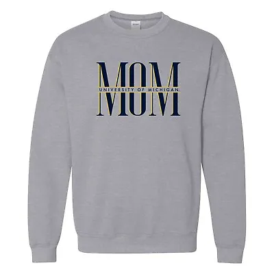 Michigan Wolverines Classic Mom Crewneck Sweatshirt - Sport Grey • $43.99