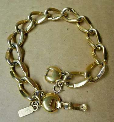 Vintage MONET Chain Link Chunky Gold Tone Bracelet 7 1/2 Inches • $12.50