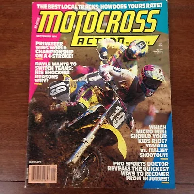 Motocross Action Magazine September 1991 Mt Morris  National Mike Larocco Vmx • $27.95