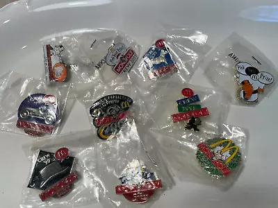 McDonald's Employee Crew Hat Lapel Pin - Lot Of 10 -New -Monopoly • $14.99