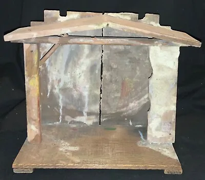 Vintage Wooden Nativity Stable • $18