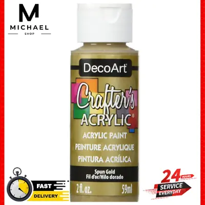 Deco Art Acrylic Paint In Spun Gold 59 Ml  (PACK OF 1) • £2.97