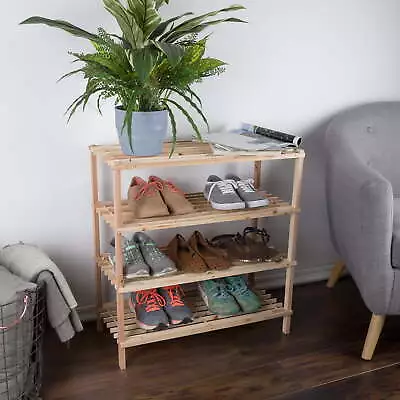 Wood Shoe Racks Storage Bench – Closet Bathroom  Kitchen Entry Organizer • $17.89