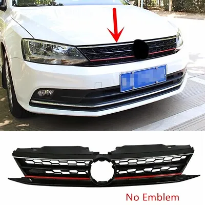 $71.87 • Buy Fit For 15-18 VW Jetta MK6.5 GLI Front Bumper Upper Grille Grill Black Honeycomb
