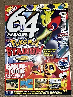 £11.99 • Buy 64 Magazine Issue 53 Nintendo Pokemon Stadium Banjo-Tooie