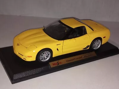 Maisto Special Edition 1:18 Scale Yellow Chevy Corvette Z06 Loose No Box • $9.99