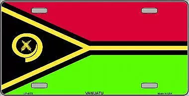 Vanuatu Flag Metal Novelty License Plate Tag LP4173 • $16.99