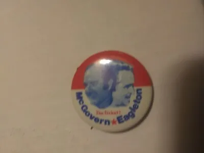 George McGovern Tom Eagleton Pin Back Campaign Button Photo Jugate Democrats  • $7.99