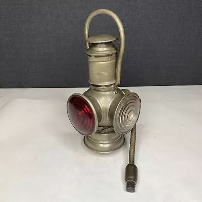 1897 Kerosene X-Rays Auto Tail Lamp Adams & West Lake Co Gas Trolley Lantern • $149