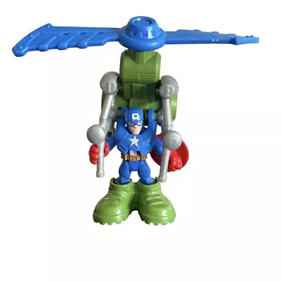 Playskool Heroes Super Hero Adventures Jungle Copter Captain America • $12.99