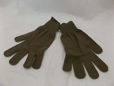 Us Military Gloves Men's Xl Light Duty Liners Brown Knit Nsn 8415-01-333-9714 • $9