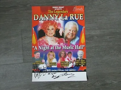 A Night At The Music Hall A Danny La Rue Show Hand SIGNED Theatre Poster • £14.99