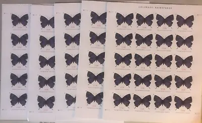 5 Sheets Colorado Hairstreak - Non-machinable Stamps  - 100 Total Stamps • $56