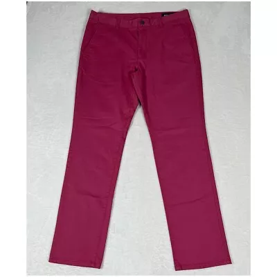 Bonobos Chino Pants Mens Sz 36x32 Slim Fit Straight Leg Pink • $24.89