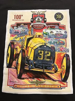 Retro 2016 SVRA Indianapolis 500 Indy 100th Anniversary Racing T Shirt Size 2XL • $12.99