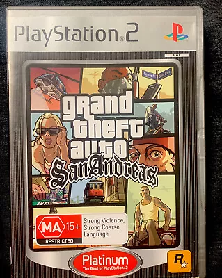 Grand Theft Auto GTA San Andreas PS2 Game Tested/Working            “LIKE NEW” • $29.95