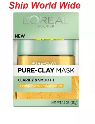 L'oreal Paris Pure Clay Mask Clarify & Smooth ( 3 Pure Clay + YUZU Lemon ) 1.7oz • $3.75