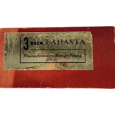 Vintage SANGER BROS. DALLAS TEXAS 3-Deck Canasta Game 3 Decks 162 CARDS • $6.95