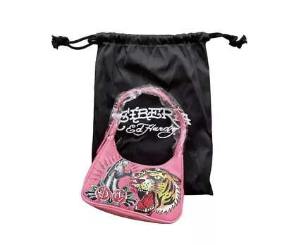 NWOT Ed Hardy X Siberia Hills Y2K Pink  Purse  Shoulder Bag Tiger • $240