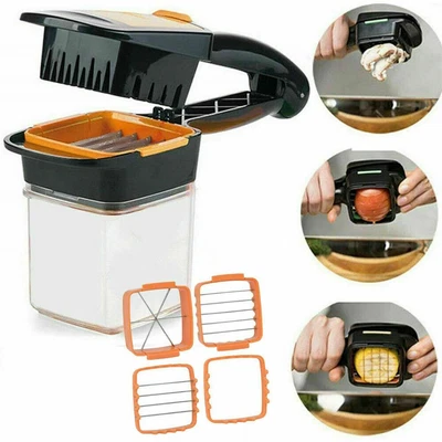 £7.99 • Buy 5 In 1 Vegetable Chopper Salad Fruit Mandolin Slicer Food Dicer Cutter Peeler