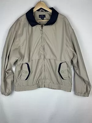 Bill Blass Black Men’s Jacket Coat Size Large Full Zip Khaki Label Driving Golf • $16.99