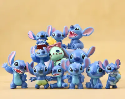 12Pcs/SET Cute Disney Lilo & Stitch Scrump Mini Action Figures PVC Toys Dolls • $13.88