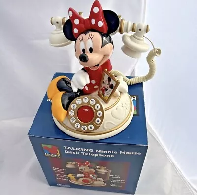 Vintage Disney Desk Telephone Minnie Mouse Collectible W/ Box • $114.99