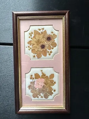 Hanging Small Pink Hexagon Herbarium Copper Glass Frame for Pressed Flowers  Dried Flowers