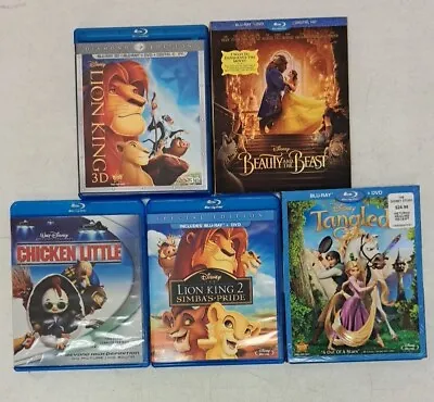 Disney Blu-ray Lot Of 5.  Animals Lion King 3D And More! #6.1.45 • $24.99