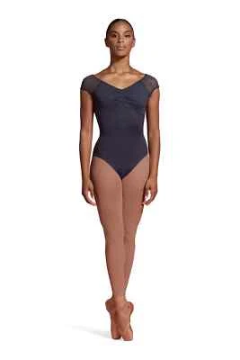 £24.99 • Buy Mirella By Bloch Dance Ladies Cap Sleeved Leotard, Pewter Size Extra Large UK 14