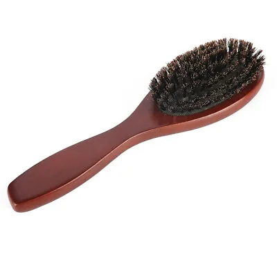 Natural Boar Bristle Hair Comb Anti-static Paddle Massage Scalp Brush For Women • £5.99