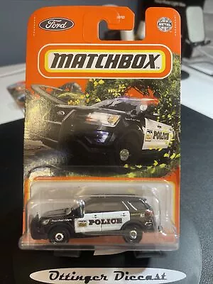 2021 Matchbox #65 2016 Ford Interceptor Utility BLACK POLICE SAN LUIS OBISPO T1 • $5