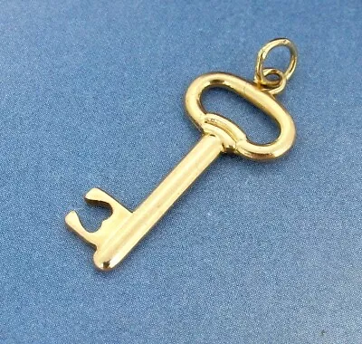 14k Yellow Gold Vintage Key To My Heart Luck Charm • $69.99