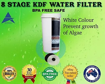 8 Stage Water Filter Cartridge Activated Charcoal Minerals Ceramic Aimex WHITE 1 • $38